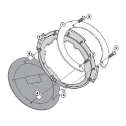 GIVI BF01, BF02, BF05, BF08, BF19, BF20, BF23, BF32, BF52 Tanklock Flange Ring System