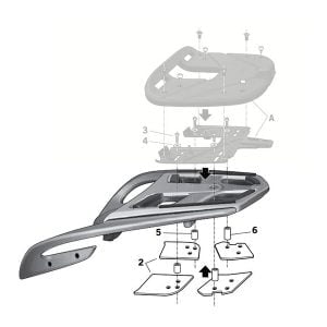 SHAD W0RT19ST BMW Top Case Fitting Kit Fits K1600GT / R1200RT