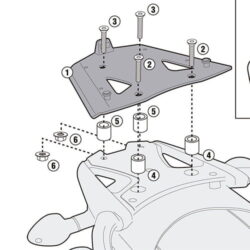 GIVI SRA3101 Suzuki Aluminium Rear Rack fits V-STROM DL650
