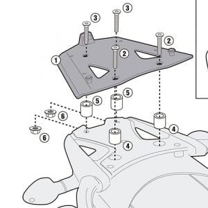 GIVI SRA3101 Suzuki Aluminium Rear Rack fits V-STROM DL650